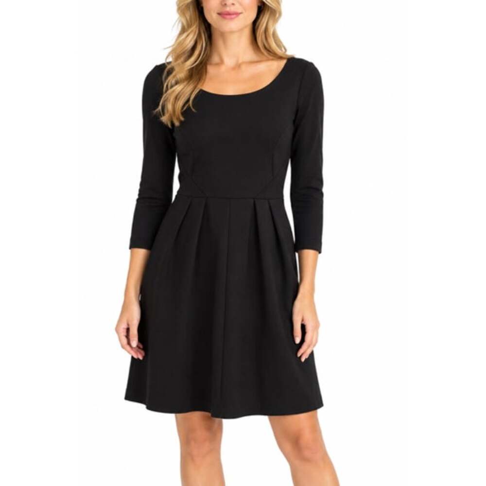 Amanda Uprichard Black Ponte Classic Dress Size: Medium